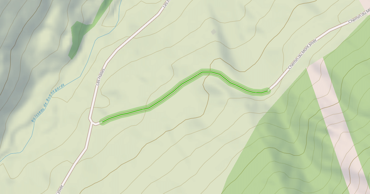 Map preview of Chemin du Mont Jovet