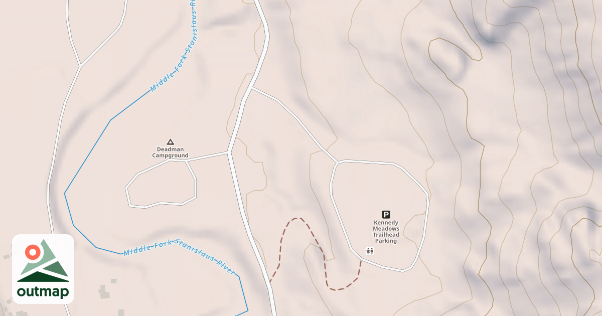 Map of KENNEDY MEADOW TRAILHEAD LOOP