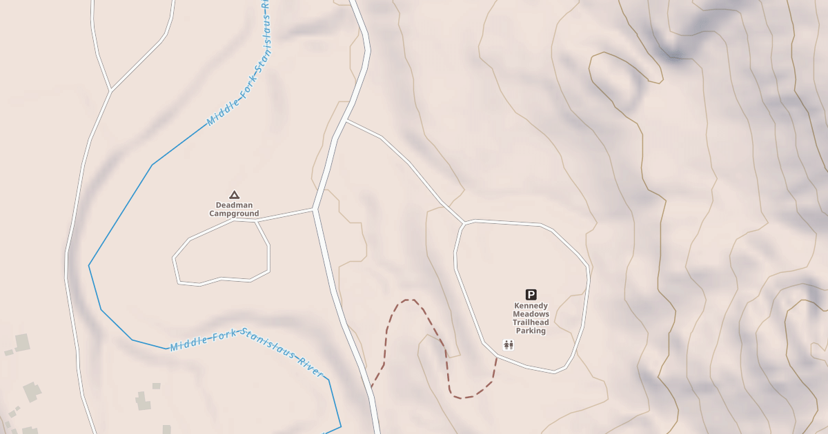 Map preview of KENNEDY MEADOW TRAILHEAD LOOP