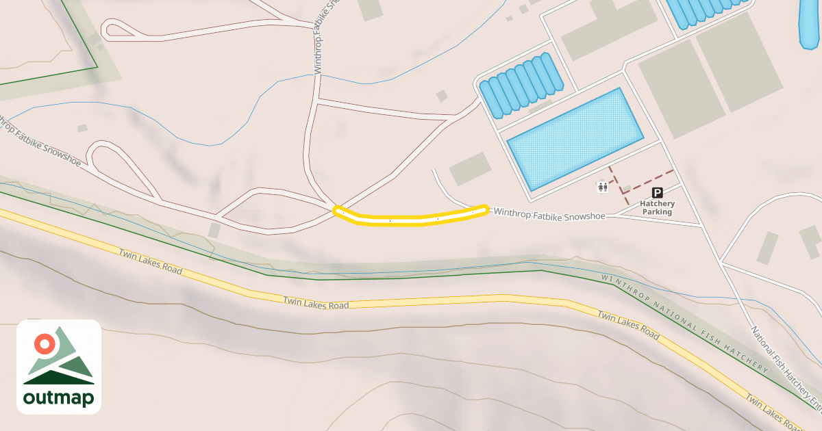 Map of Winthrop Fatbike Snowshoe