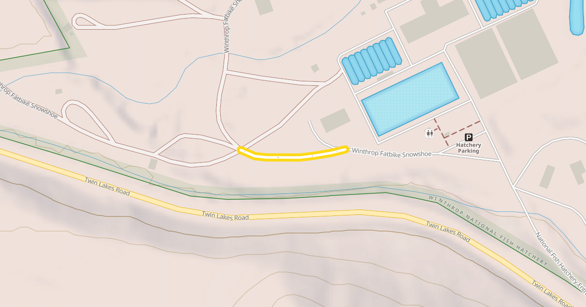 Map preview of Winthrop Fatbike Snowshoe