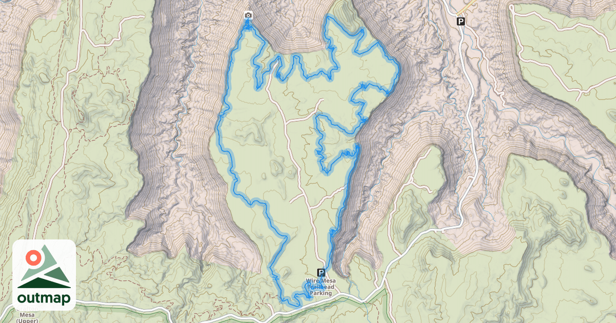 Map of Wire Mesa Loop Trail