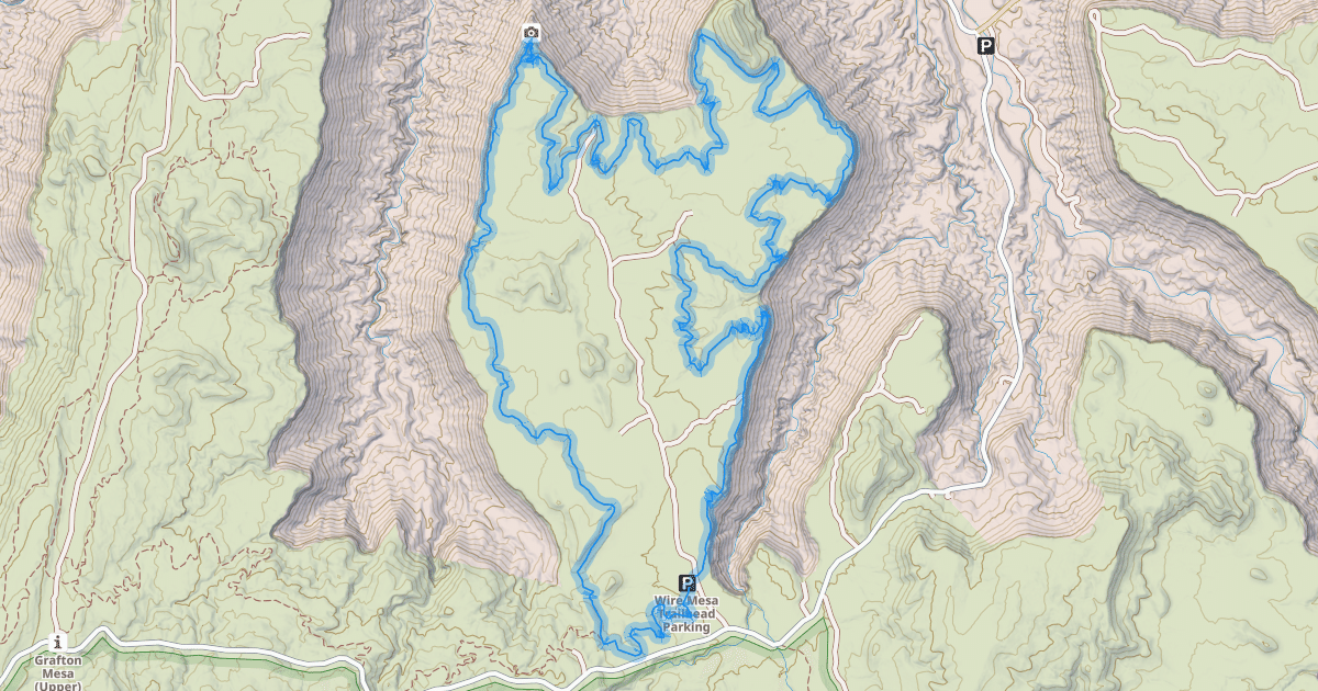 Map preview of Wire Mesa Loop Trail