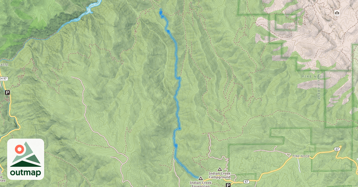 Map of Indian Creek Trail