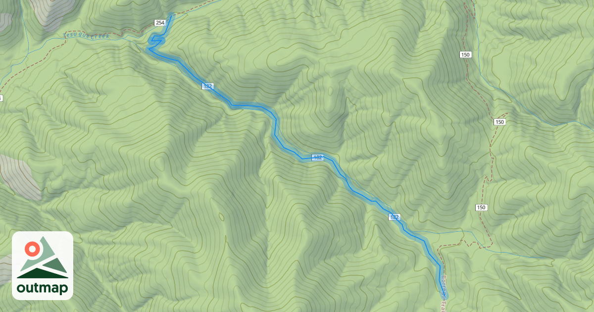 Map of Bear Wallow Trail (182)