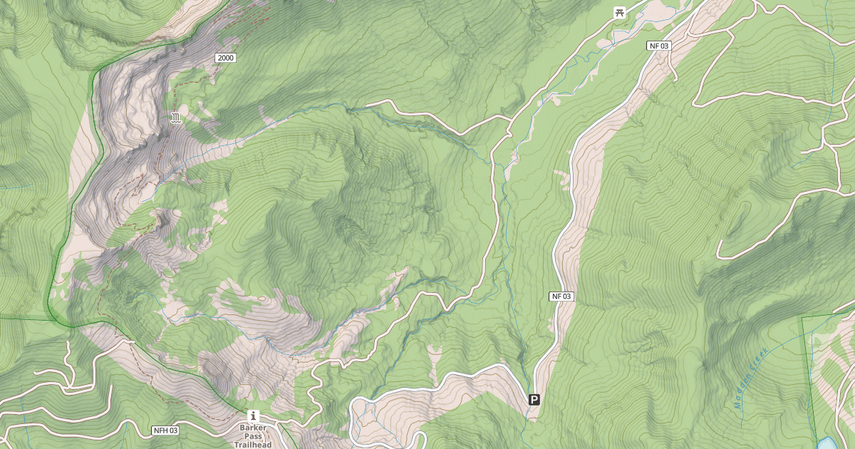 Map preview of BLACKWOOD CREEK - MIDDLE FORK