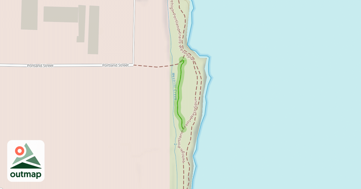 Map of Lehigh Portland Trails: Lakeside West