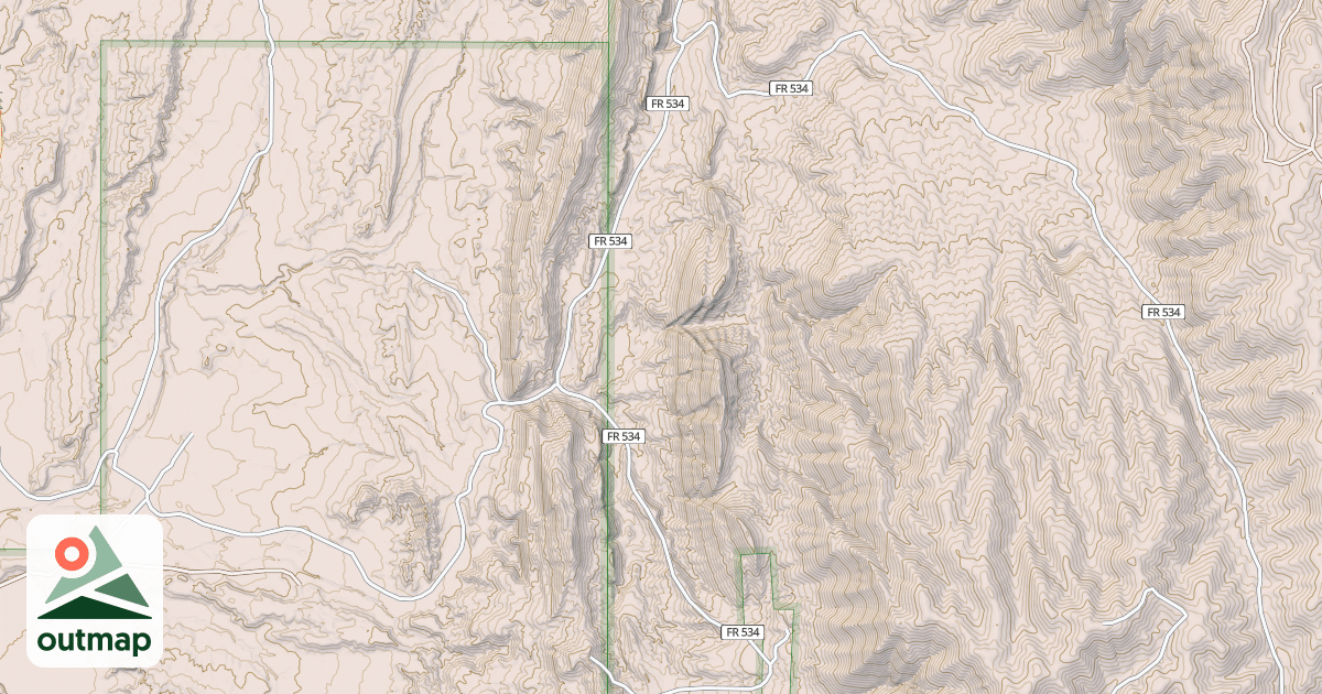 Map of USFS Motor Vehicle Use Map Roads {03970D90-EB0F-4E68-A68C-6653A737DC78}