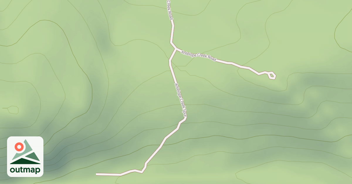 Map of ANTELOPE CREEK SPUR