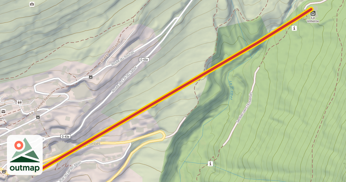 Map of Vaujany-Villette