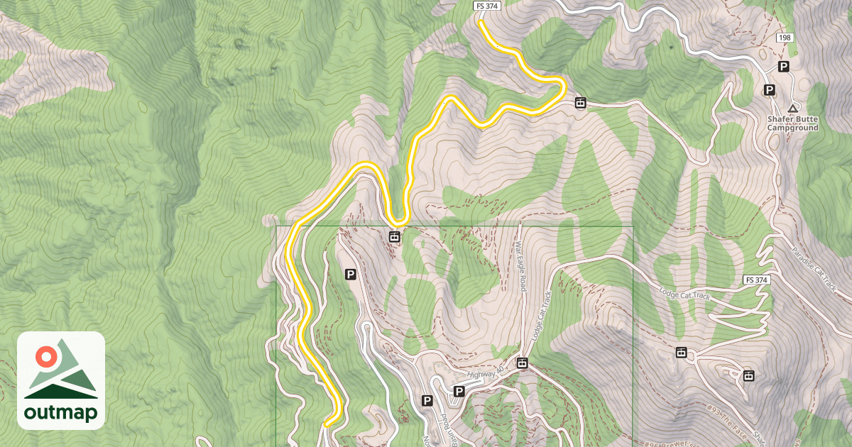 Map of North Bogus Ridge Road