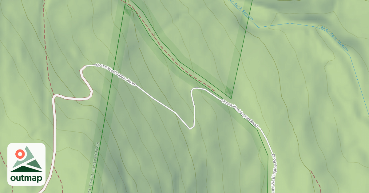 Map of Mount Washington Road