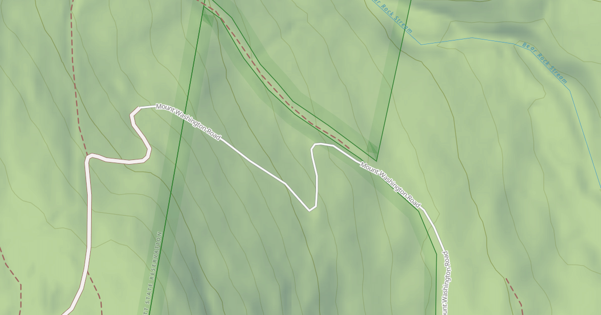 Map preview of Mount Washington Road