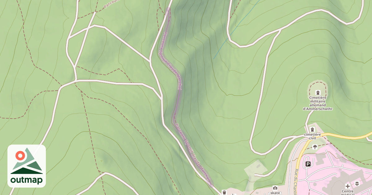 Map of Parcours Sportif Claude Marchal
