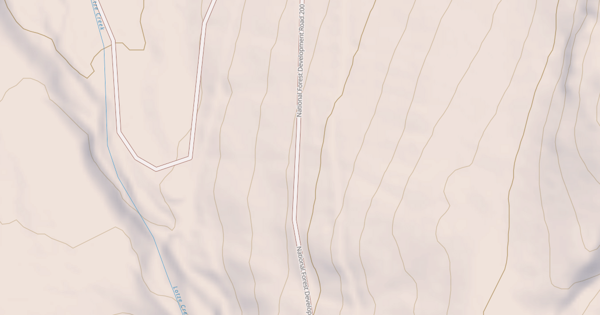 Map preview of LOTZE CREEK RD