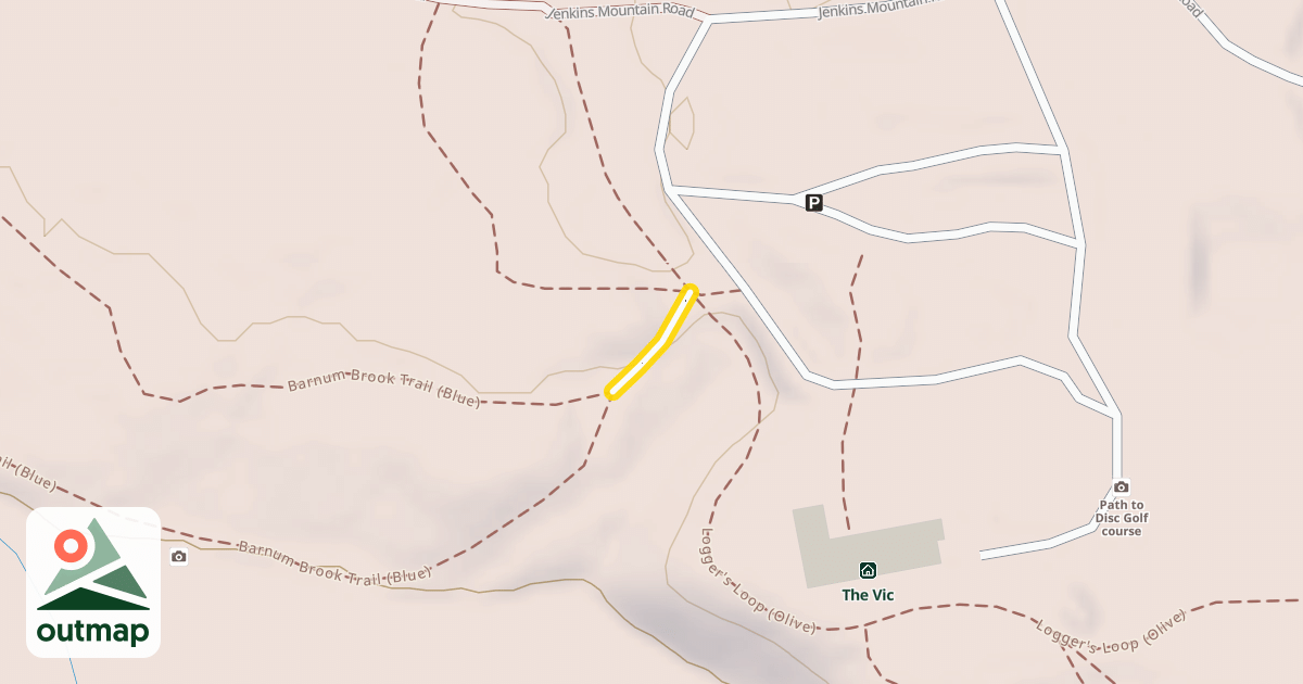 Map of Barnum Brook Trail (Blue)