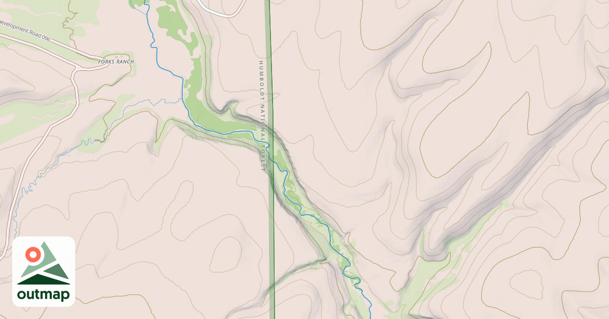 Map of N. FORK LITTLE HUMBOLDT