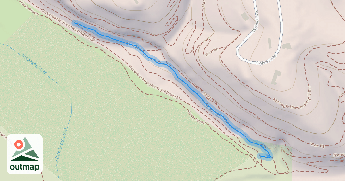 Map of Smuggler's Run in Benton