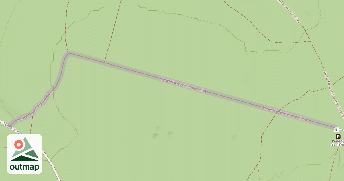 Map of Route Forestière du Faîte