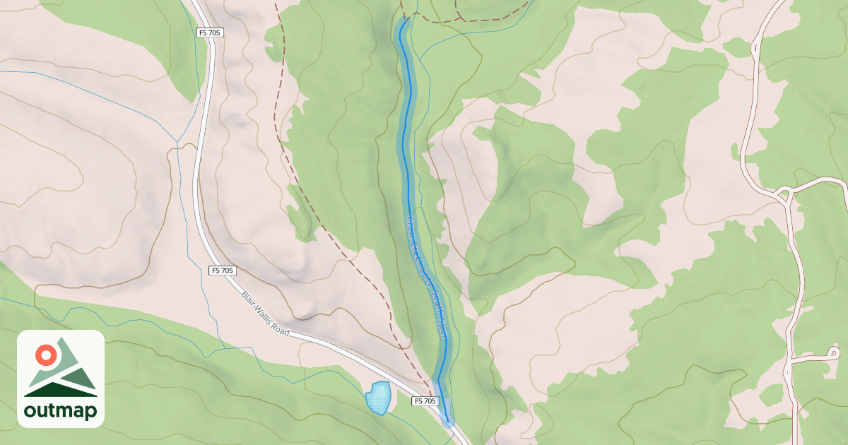 Map of Crow Creek Loop South Spur