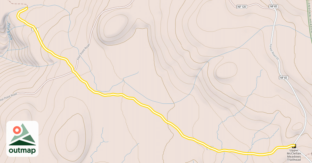 Map of McClellan Meadows Trail #157