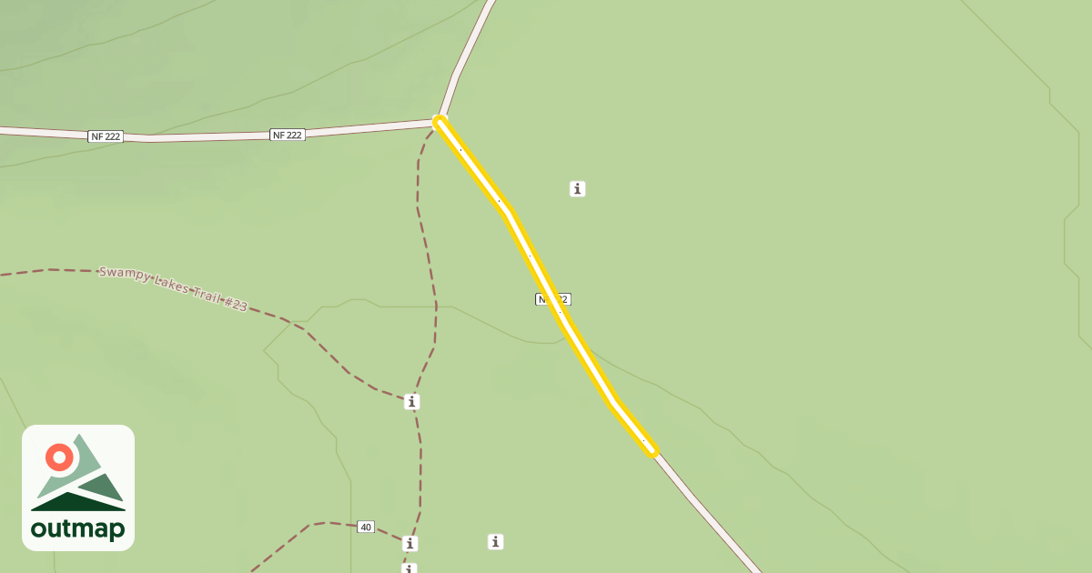 Map of Forest Road 4600-222