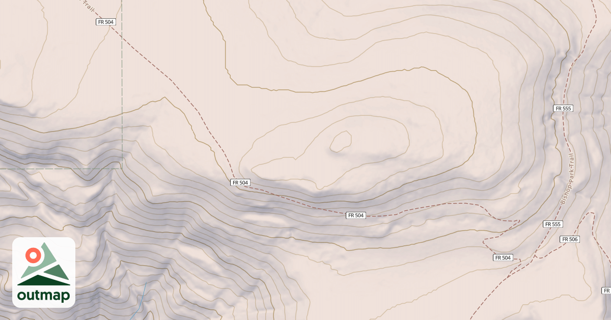 Map of Bangtail Divide