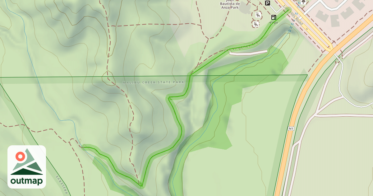 Map of Las Virgenes Trail