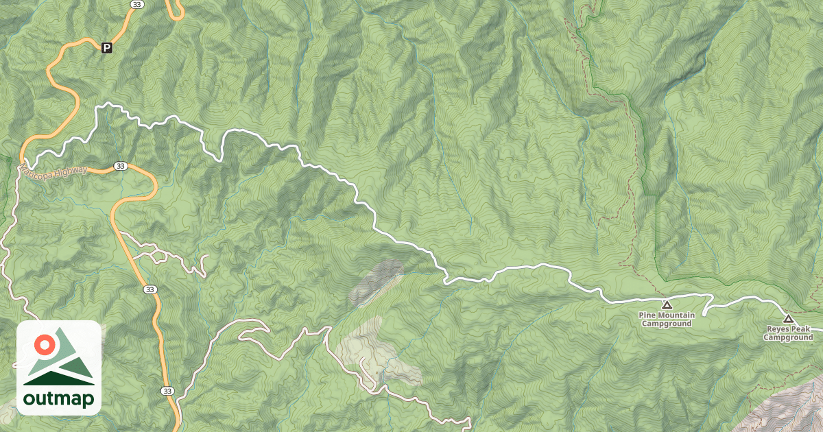 Map of REYES PEAK