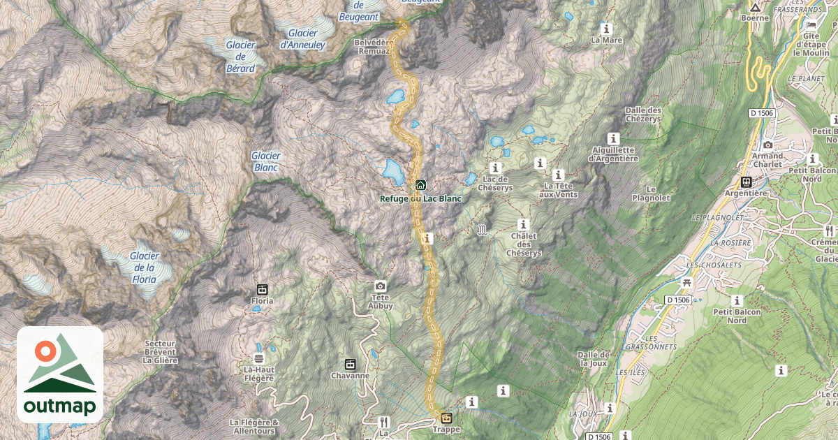 Map of Col de Beugeant — Pied du Télésiège de la Trappe