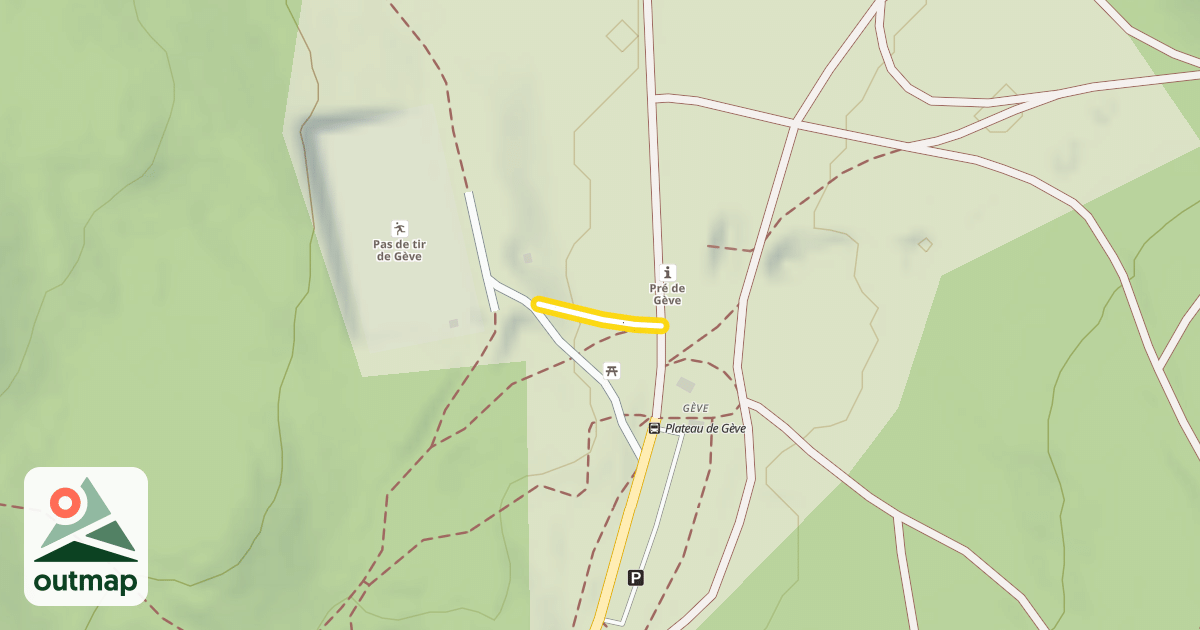 Map of Pas de tir de la Gève