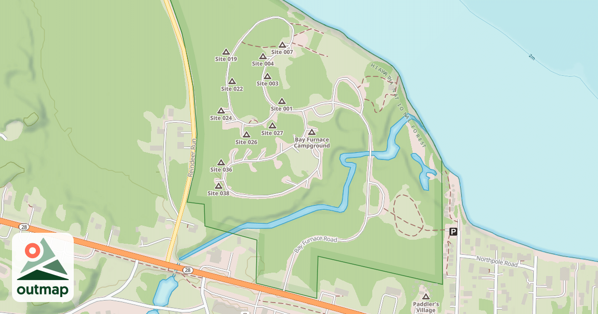 Map of BAY FURNACE CAMPGROUND