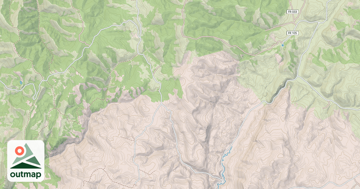 Map of DIP HOLLOW - LONG HOLLOW
