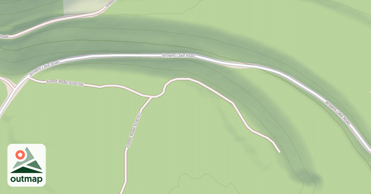 Map of BROWNS LAKE