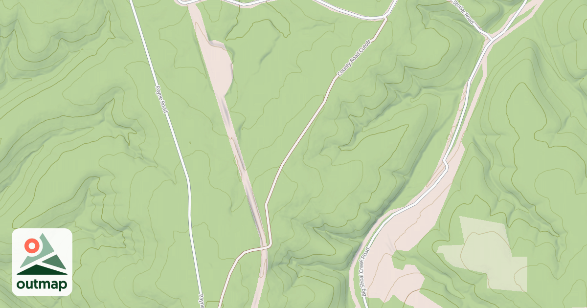 Map of COUNTY ROAD CUTOFF