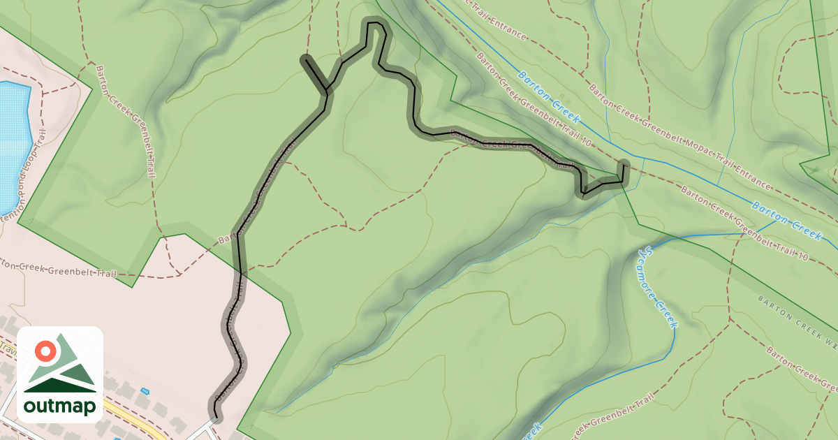 Map of Barton Creek Greenbelt Trail