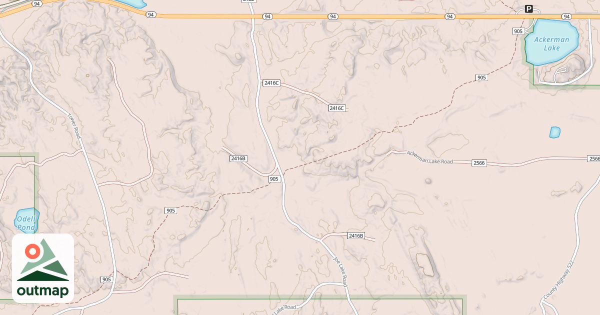 Map of JOE LAKE