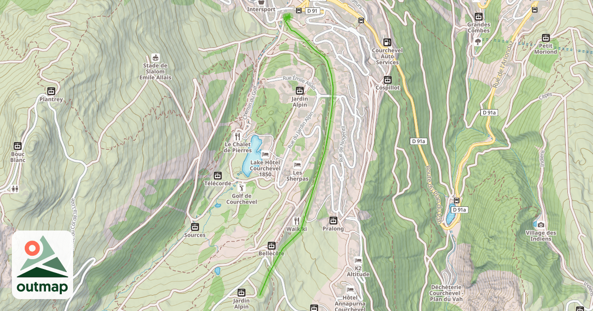 Map of Bellecôte