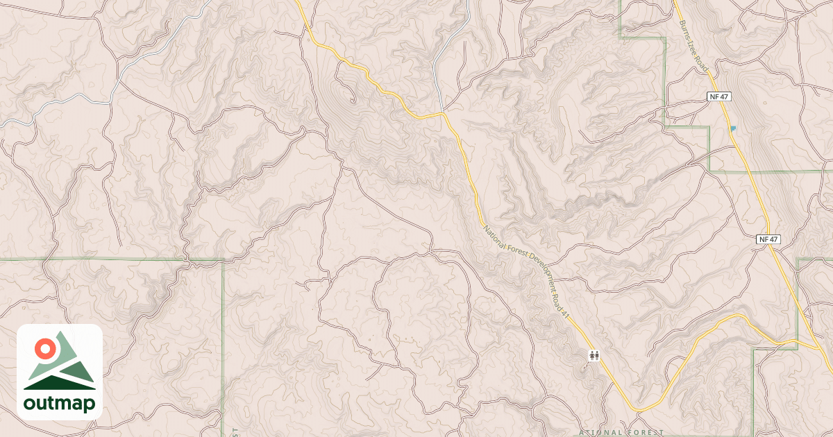 Map of PINE SPRING CUTOFF MRS