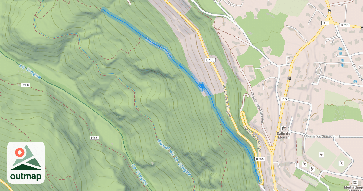 Map of Chemin du Moulin