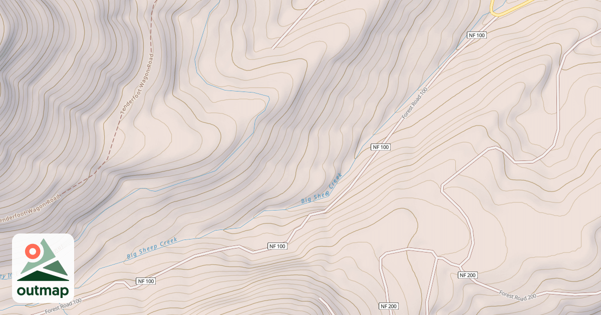 Map of Tenderfoot Snowmobile