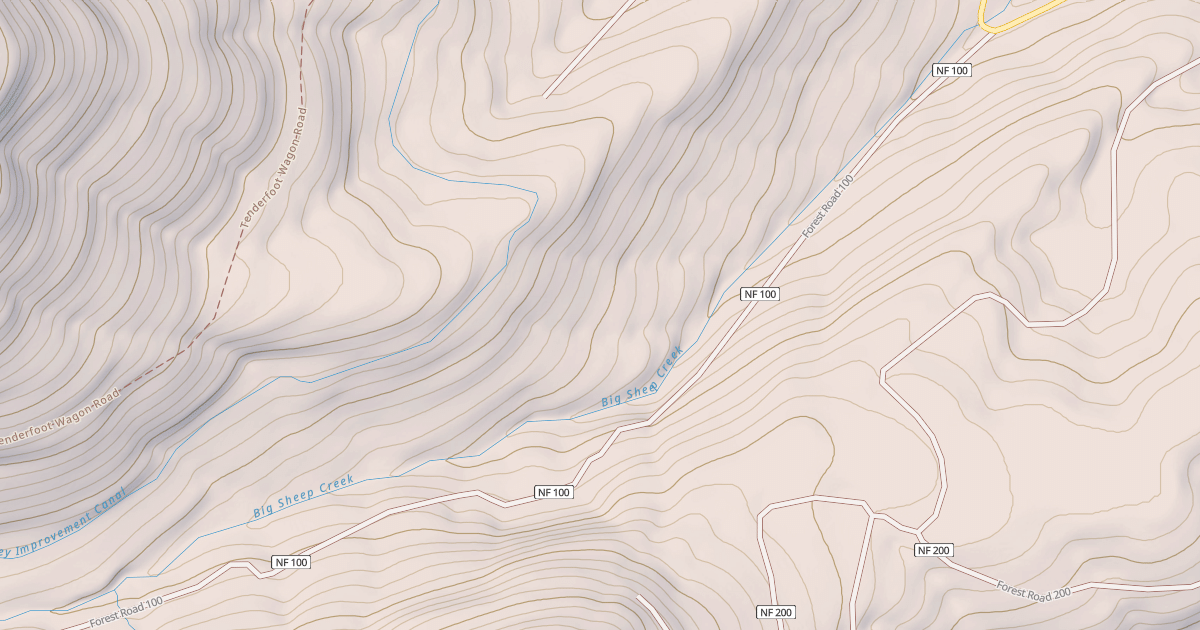Map preview of Tenderfoot Snowmobile