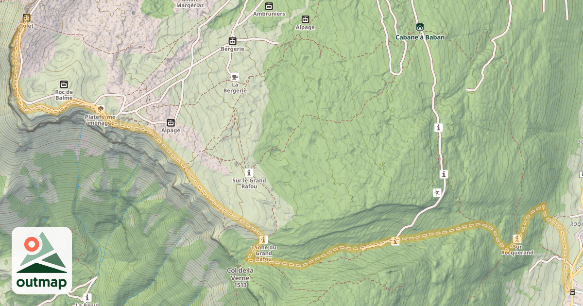 Map of Mont du Margeriaz — Aillon-le-Jeune
