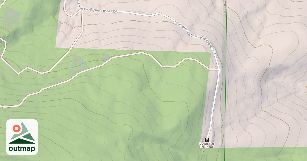 Map of DUTCH FLAT TRAILHEAD