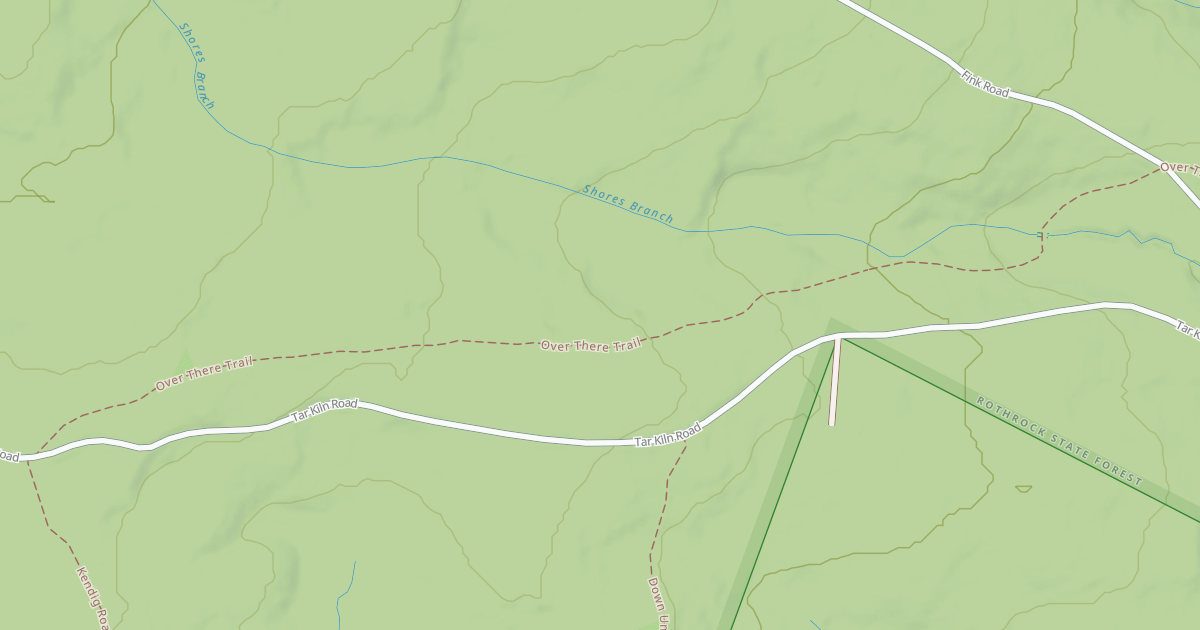 Map preview of Rothrock State Forest Trough Creek Snowmobile Trails