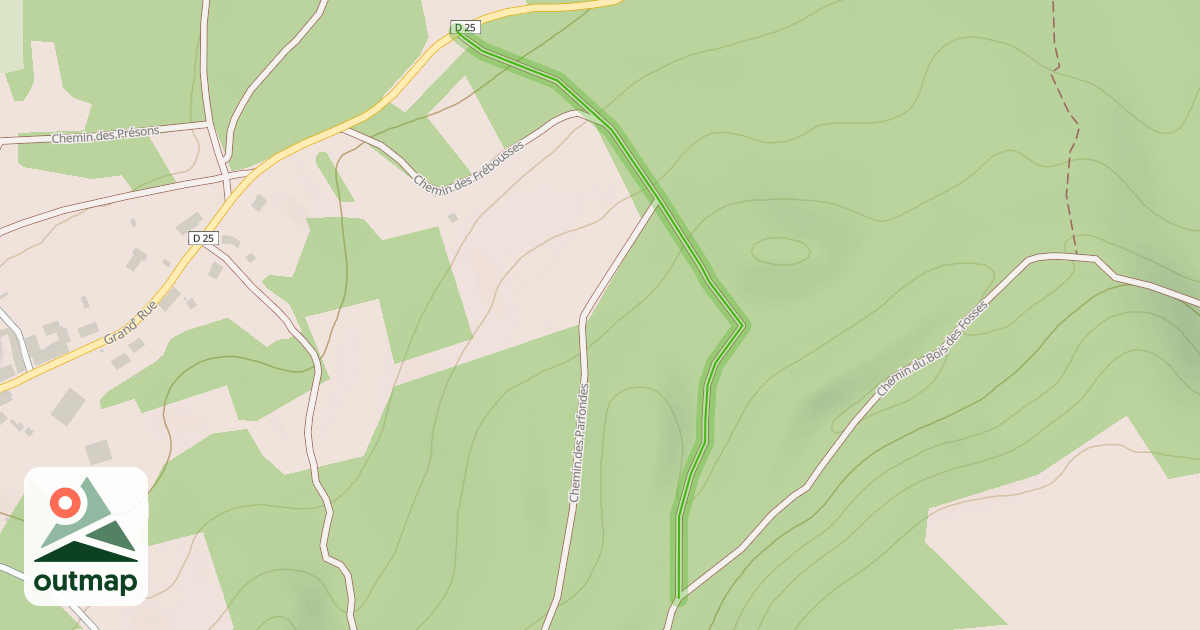 Map of Chemin de Parfondru aux Carrières