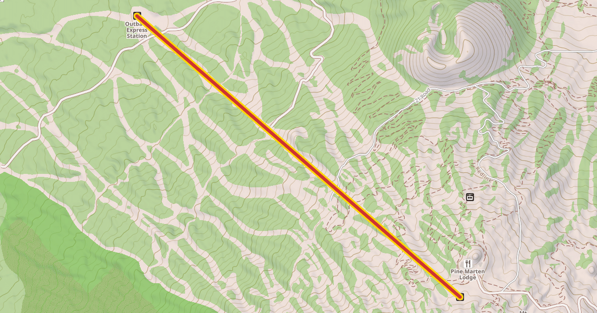 Map preview of Outback Express