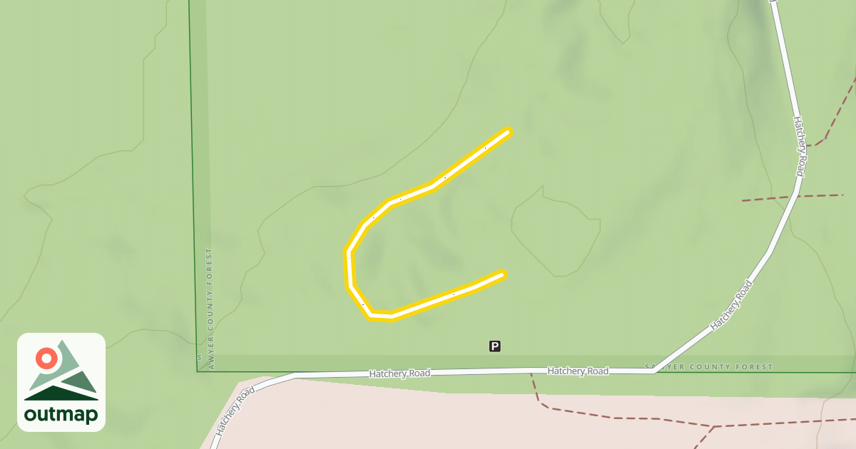 Map of Hatchery Ski Trail