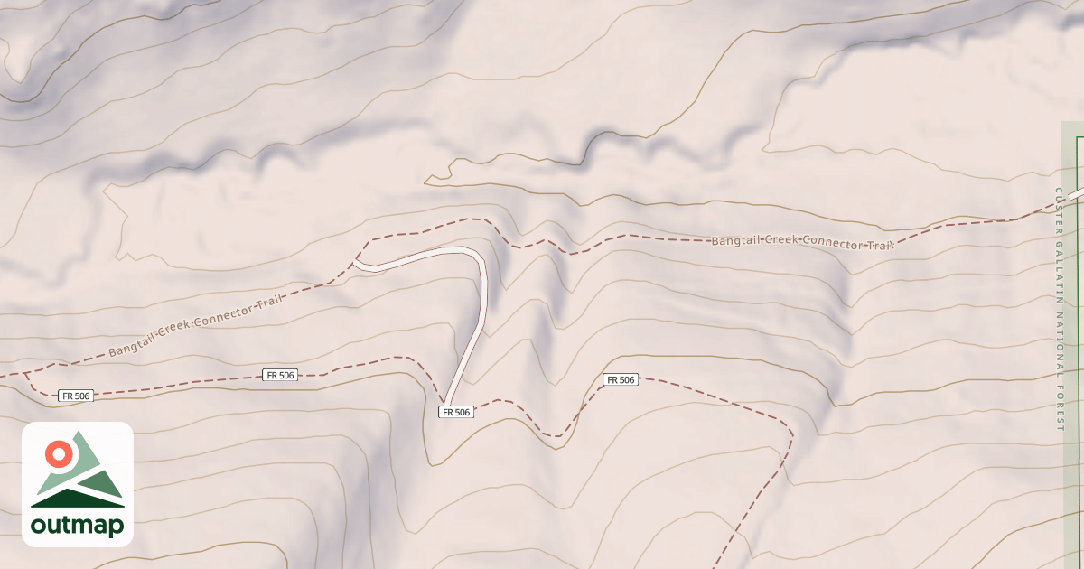 Map of Bangtail Creek Connector