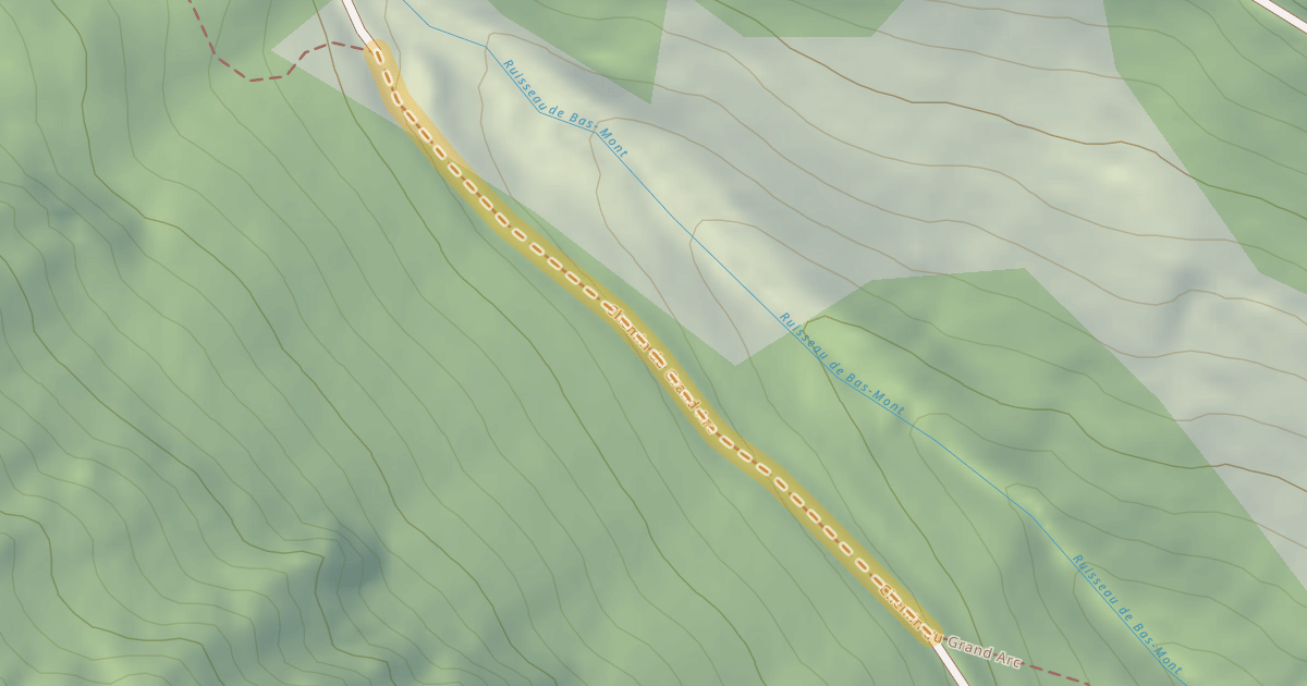 Map preview of Chemin du Grand Arc